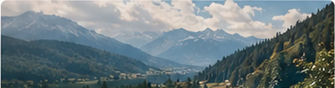 Paysage montagneux de la région européenne alpine
